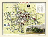 Cole and Roper Old Map of Oxford 1808 -  Cole and Roper