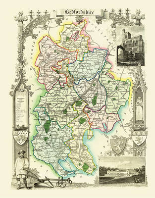 Thomas Moule Map of Bedfordshire 1836
