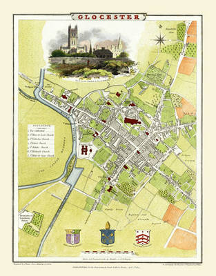Cole and Roper Old Map of Gloucester 1805