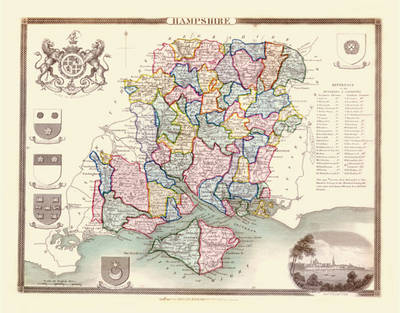 Thomas Moule Map of Hampshire 1836 - Thomas Moule