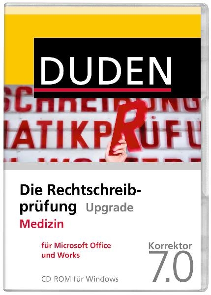 Die Duden-Rechtschreibprüfung Upgrade Medizin für Microsoft Office und Works