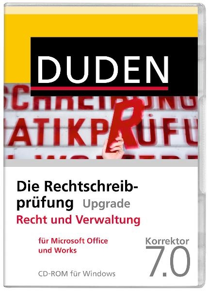 Die Duden-Rechtschreibpr&uuml;fung Upgrade Recht und Verwaltung f&uuml;r Microsoft Office und Works