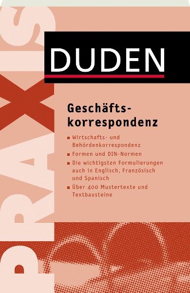 Duden Praxis - Gesch&auml;ftskorrespondenz - 