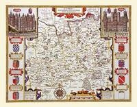 John Speed Map of Surrey 1611