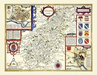 John Speed Map of Northamptonshire 1611 - John Speed