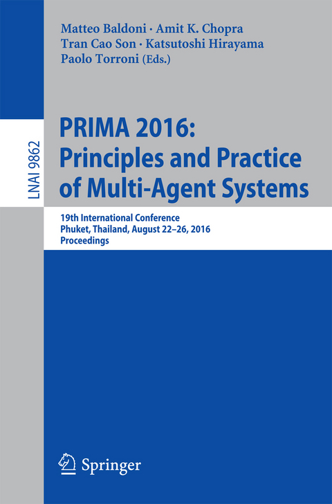 PRIMA 2016: Principles and Practice of Multi-Agent Systems - 