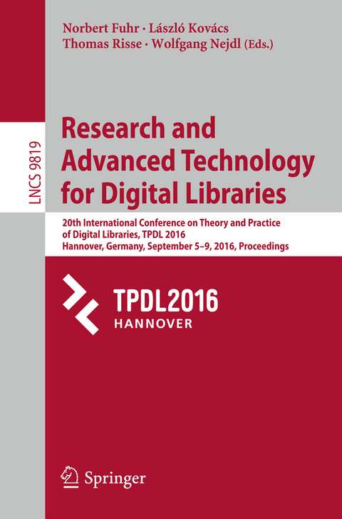 Research and Advanced Technology for Digital Libraries - 