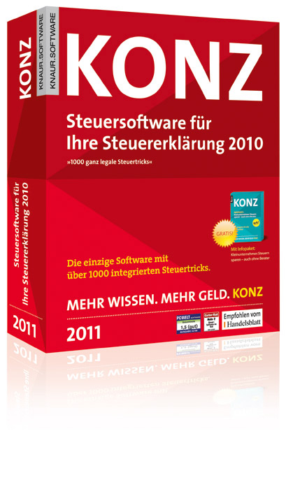 Konz 2011, Steuersoftware f&uuml;r Ihre Steuererkl&auml;rung 2010, CD-ROM - Franz Konz