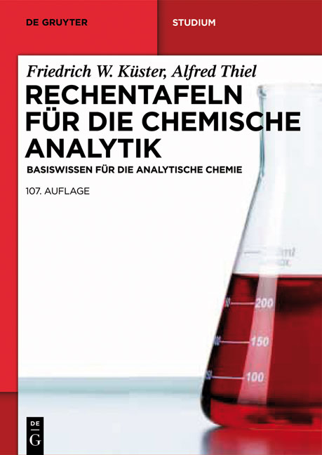 Rechentafeln f&uuml;r die Chemische Analytik - 