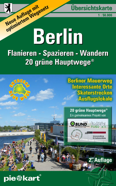 &Uuml;bersichtskarte Berlin. Flanieren - Spazieren - Wandern. 1:50.000