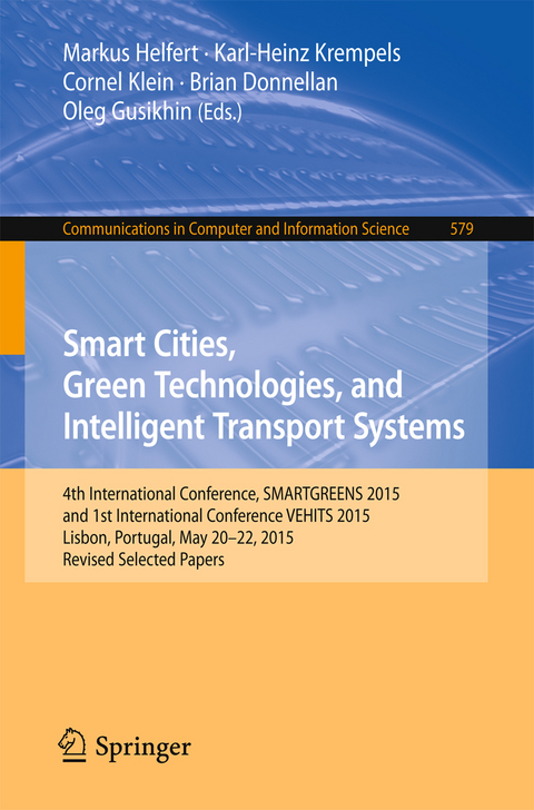 Smart Cities, Green Technologies, and Intelligent Transport Systems - 