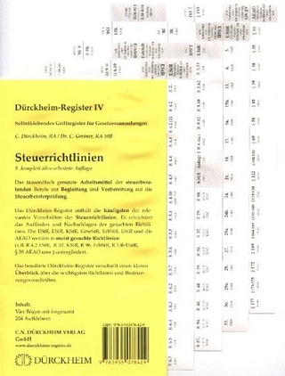 Steuerrichtlinien: 204 bedruckte Griffregister für SteuerRichtlinien