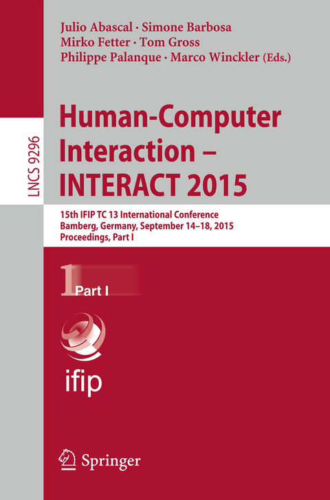 Human-Computer Interaction &ndash; INTERACT 2015 - 