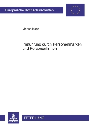 Irrefuehrung durch Personenmarken und Personenfirmen