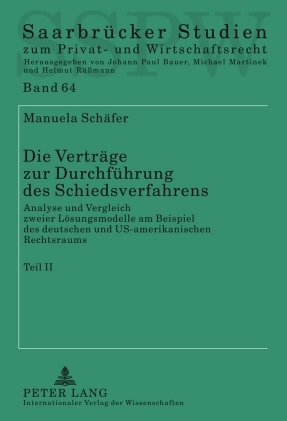 Die Vertraege zur Durchfuehrung des Schiedsverfahrens