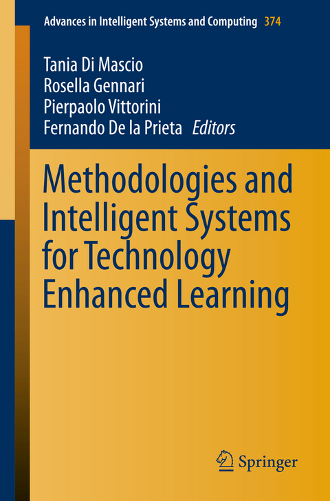 Methodologies and Intelligent Systems for Technology Enhanced Learning - 