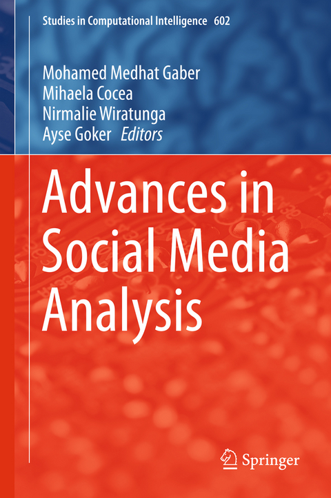 Advances in Social Media Analysis - 
