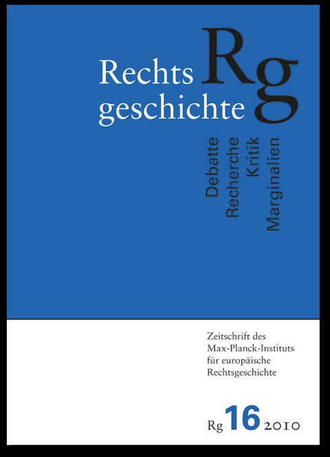Rechtsgeschichte - 