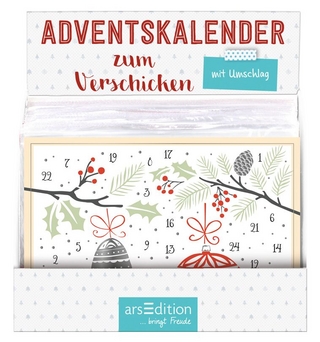 Display Adventskalender zum Verschicken. Postkarten