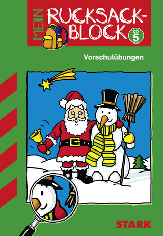 Rucksackblock Vorschule - Vorschulübungen (Motiv Weihnachten)