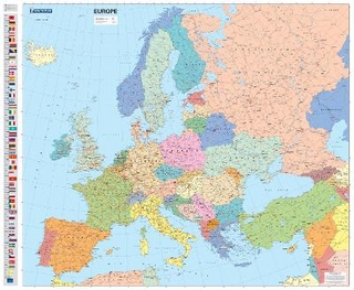 Europe Political - Michelin rolled & tubed wall map Encapsulated