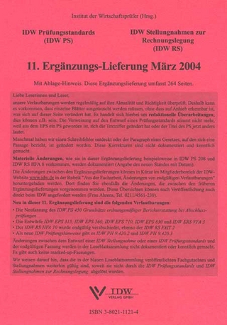 IDW Prüfungsstandards (IDW PS) IDW Stellungnahmen zur Rechnungslegung (IDW RS)