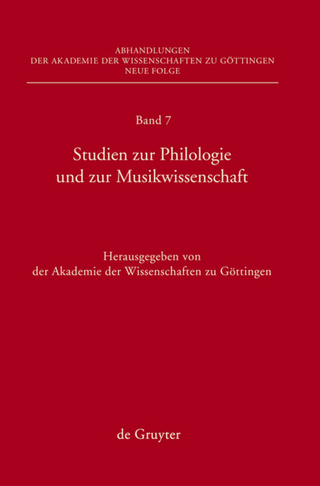 Studien zur Philologie und zur Musikwissenschaft