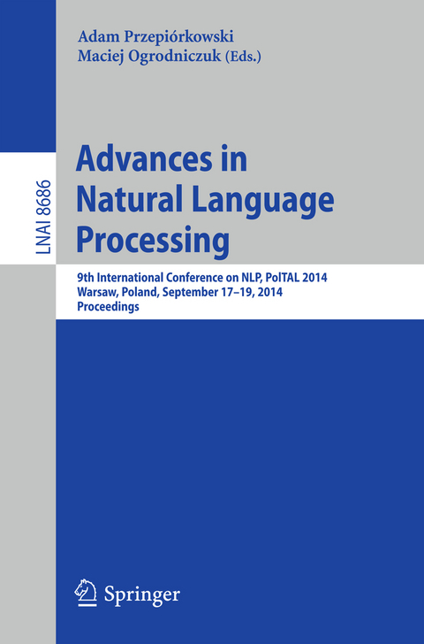 Advances in Natural Language Processing - 