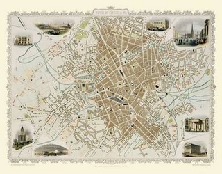 John Tallis Map of Birmingham 1851
