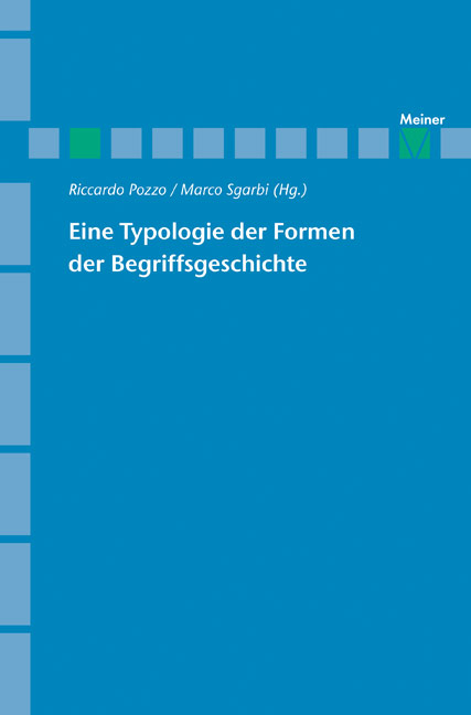 Eine Typologie der Formen der Begriffsgeschichte - 