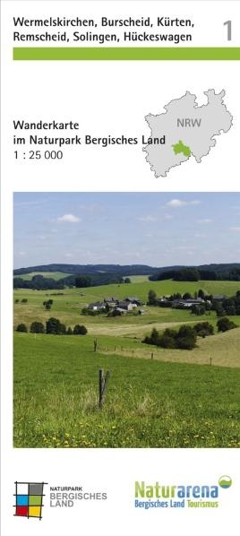 Wanderkarte Lindlar, Engelskirchen, Kürten 1:25.000