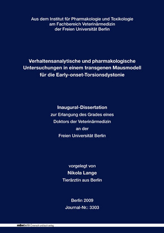 Verhaltensanalytische und pharmakologische Untersuchungen in einem transgenen Mausmodell für die Early-onset-Torsionsdystonie