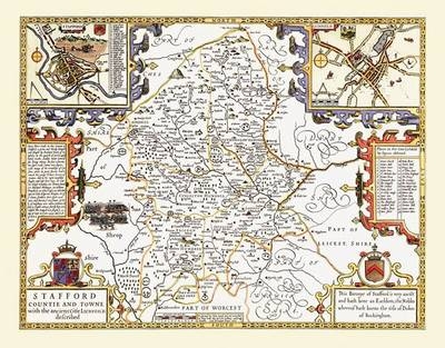 John Speed Map of Staffordshire 1611 -  Historical Images Ltd