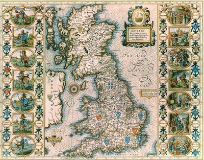 John Speed Map of Saxon Britain -  Historical Images Ltd