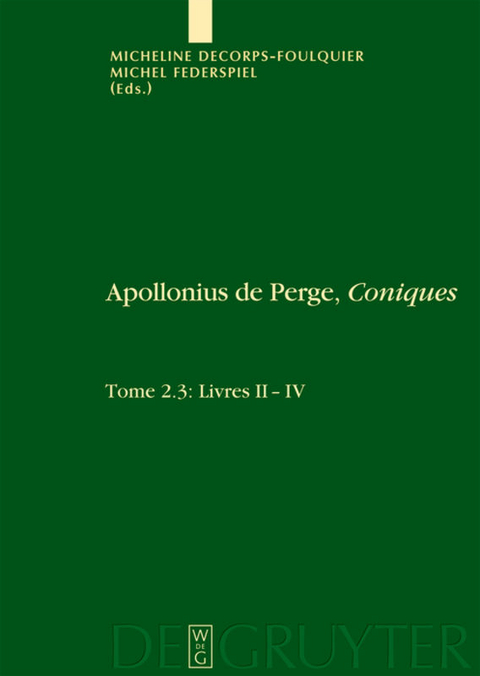 Livres II-IV. &Eacute;dition et traduction du texte grec - 