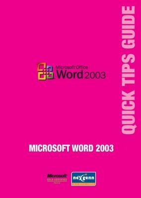 Microsoft Word 2003 Quick Tips Guide