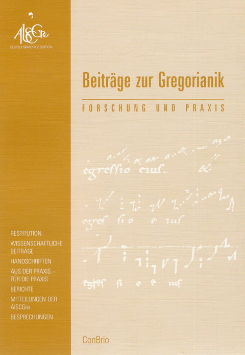 Beitr&auml;ge zur Gregorianik - 