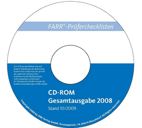 FARR Pr&uuml;ferchecklisten CD-ROM Gesamtausgabe 2008 - Wolf M Farr