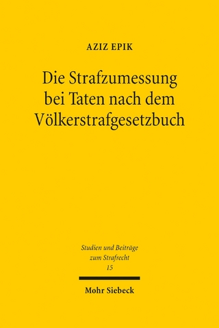 Die Strafzumessung bei Taten nach dem Völkerstrafgesetzbuch