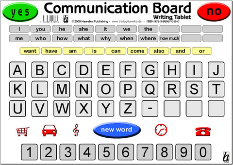 Communication Board - Writing Tablet - 