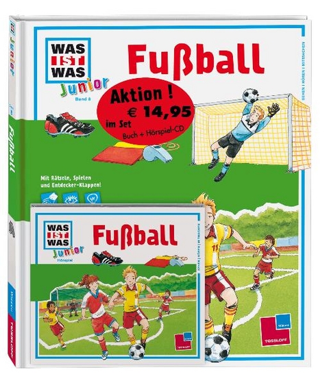 WAS IST WAS Junior Set: Fu&szlig;ball Buch & H&ouml;rspiel-CD - Andrea Best&auml;ndig