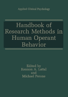 Handbook of Research Methods in Human Operant Behavior - 