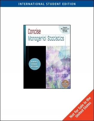 Concise Managerial Statistics, International Edition (with CD-ROM and InfoTrac)