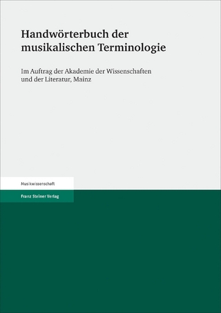 Handwörterbuch der musikalischen Terminologie. Loseblattausgabe / Handwörterbuch der musikalischen Terminologie. Lieferung 34