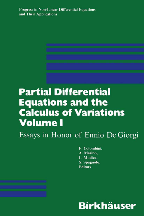 Partial Differential Equations and the Calculus of Variations -  COLOMBINI,  Marino,  Modica,  SPAGNOLA
