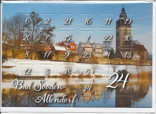 Adventkalender- Doppelkarte B6 