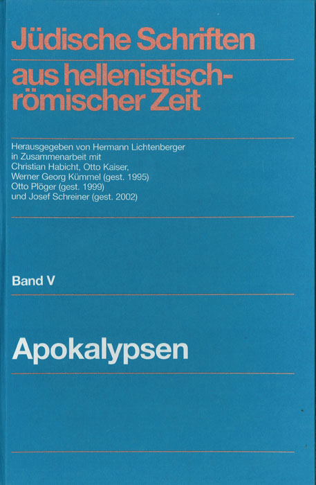 J&uuml;dische Schriften aus hellenistisch-r&ouml;mischer Zeit, Bd 5: Apokalypsen / Einbanddecke zu den Lieferungen 1-9