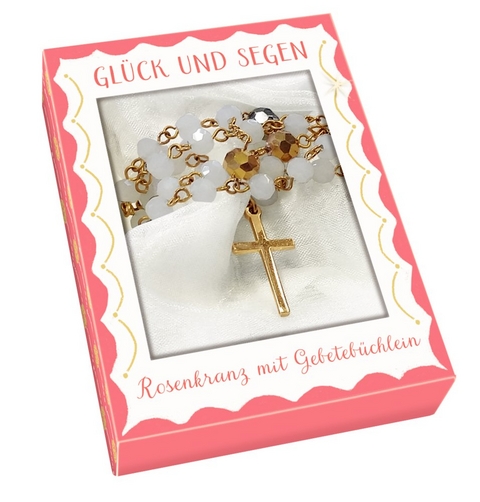 Gl&uuml;ck und Segen, Rosenkranz mit Gebeteb&uuml;chlein