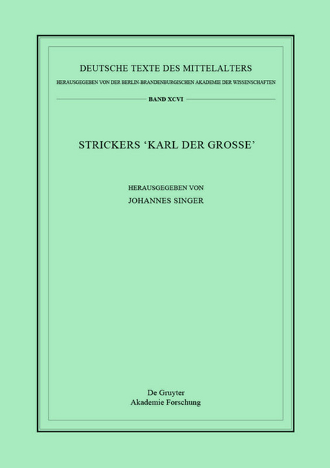 Strickers Karl der Gro&szlig;e - 