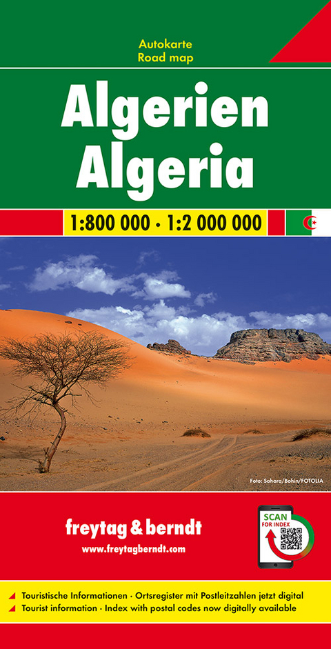 Algerien, Autokarte 1:800.000 - 1:2.000.000, freytag & berndt